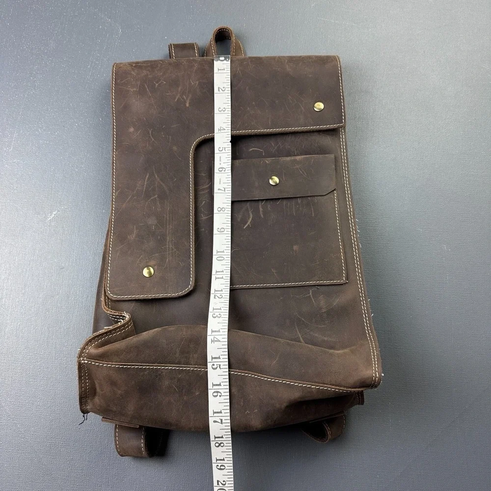 Leather Messenger Bag Brown Distressed Laptop Satchel Briefcase Travel Vintage